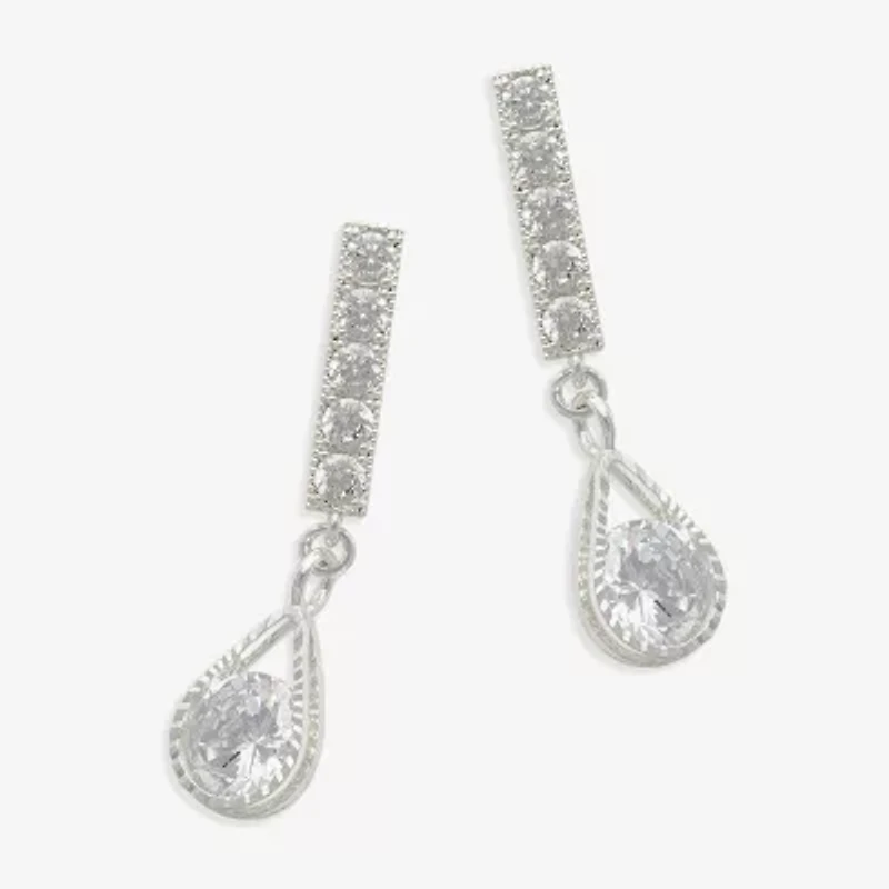 Mixit Womens Cubic Zirconia Hypoallergenic Drop Earrings