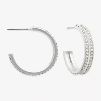 Mixit Womens 24mm Hoop Earrings