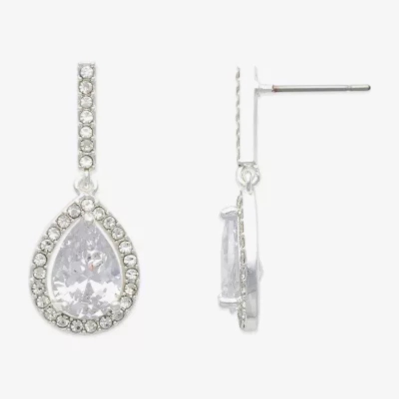 Mixit Womens Cubic Zirconia Drop Earrings
