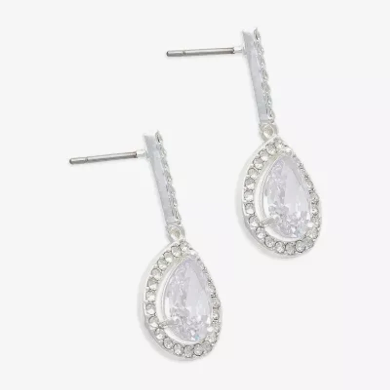 Mixit Womens Cubic Zirconia Drop Earrings