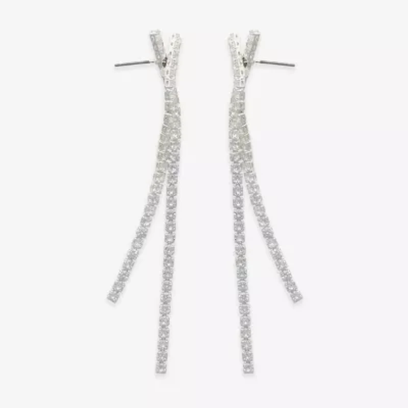 Mixit Womens Cubic Zirconia Drop Earrings