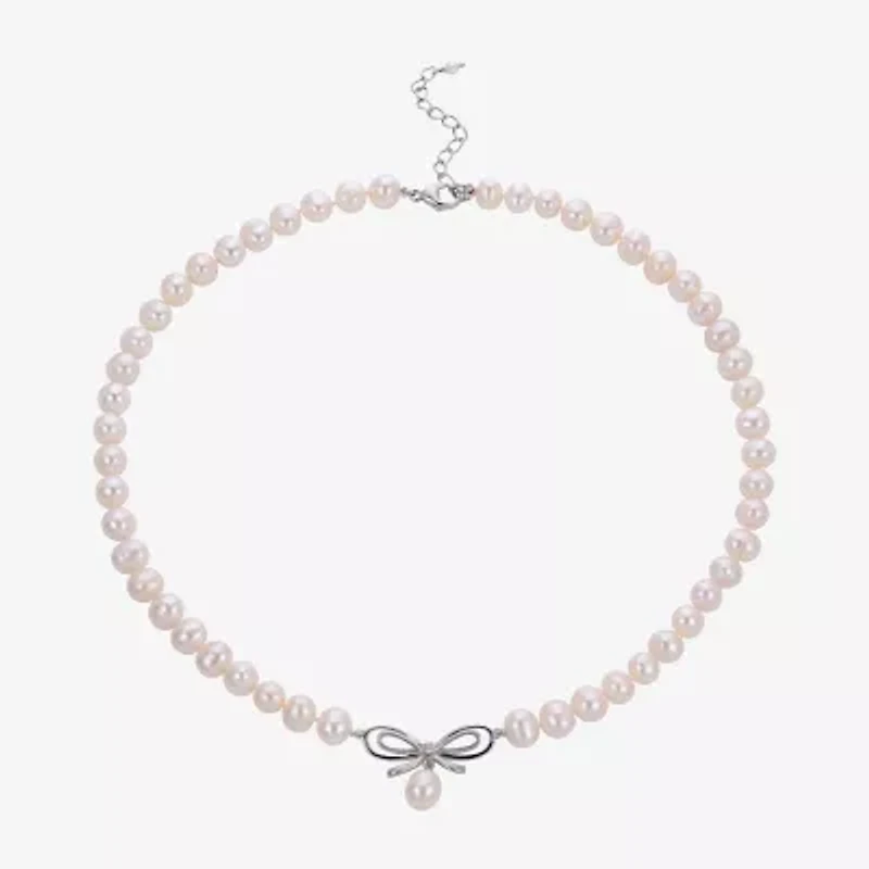 Womens White 16 Inch Strand Necklace