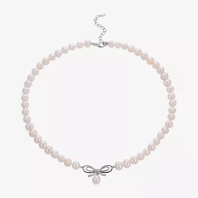 Womens White 16 Inch Strand Necklace