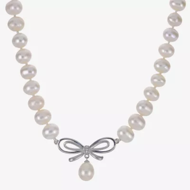 Womens White 16 Inch Strand Necklace