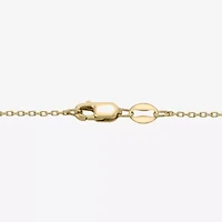 Womens White Cultured Freshwater Pearl 14K Gold Bow 18 Inch Pendant Necklace