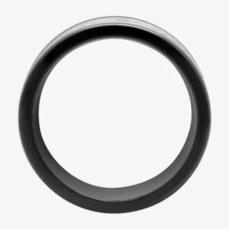 Mens Lord's Prayer Two-Tone Stainless Steel 9mm Spinner Ring