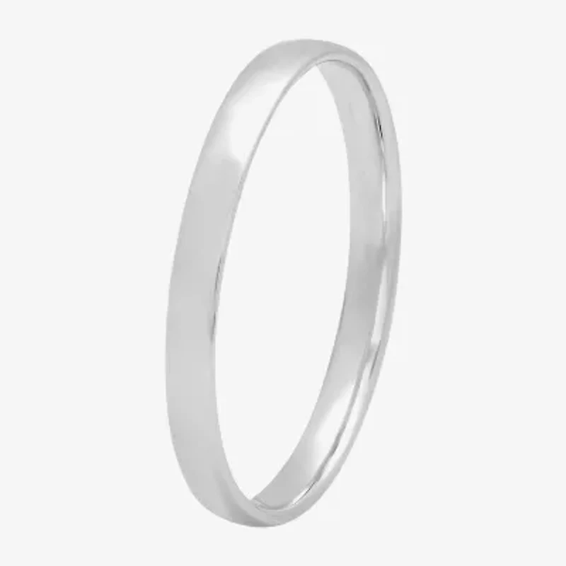 Personalized 2mm Comfort Fit Domed Sterling Silver Wedding Band