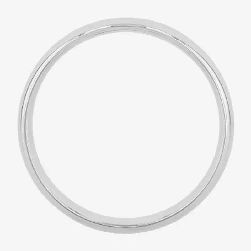 Personalized Mens 6mm Comfort Fit Domed Sterling Silver Wedding Band