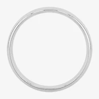 Personalized Mens 6mm Comfort Fit Domed Sterling Silver Wedding Band