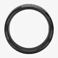 8mm 1/6 CT.T.W. Natural Diamond Stainless Steel Band