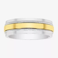 Mens Wedding Band, 8mm Comfort Fit