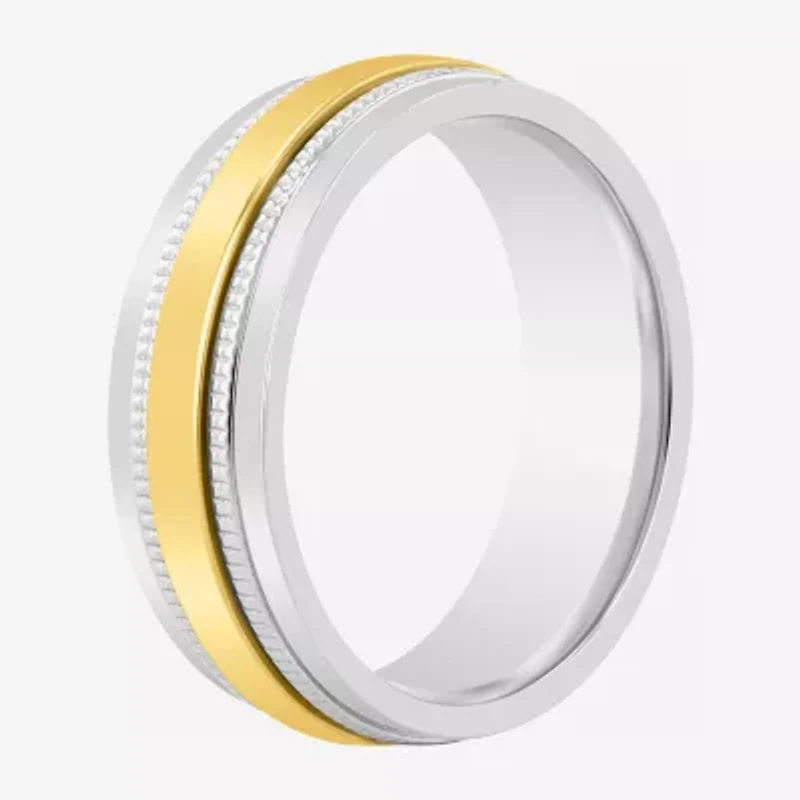Mens Wedding Band, 8mm Comfort Fit