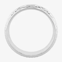 Mens 8MM Sterling Silver Wedding Band