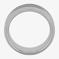 Mens 9mm Comfort Fit Tungsten Carbide Double Grooved Wedding Band