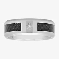 Men's Diamond-Accent Two-Tone Wedding Band