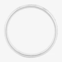 Womens 4mm Sterling Silver Wedding Band