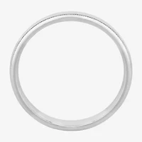 Womens 4mm Sterling Silver Wedding Band
