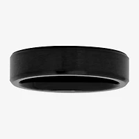 Mens 6mm Black Cobalt Wedding Band