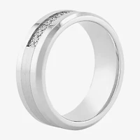 Mens 8MM 1/8 CT. T.W. Natural Diamond Cobalt Wedding Band