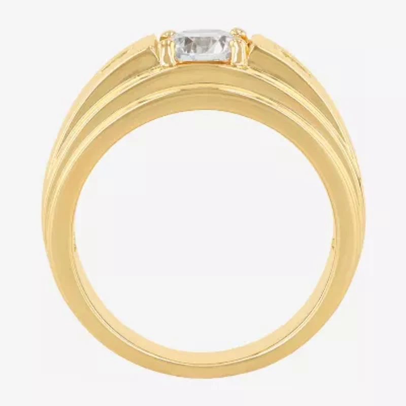 Mens Sterling Silver Cubic Zirconia Ring