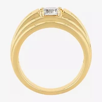 Mens Sterling Silver Cubic Zirconia Ring