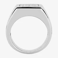 Mens Cubic Zirconia-Accent Ring Sterling Silver