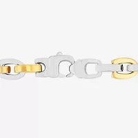 Mens Two-Tone Stainless Steel D-Link Chain