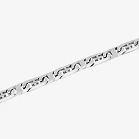Mens Stainless Steel Cross Link Bracelet