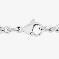 Crucifix Mens Stainless Steel Cross 24 Inch Pendant Necklace