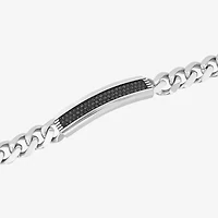 Mens Stainless Steel 8 1/2 Inch Solid Curb Id Bracelet