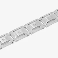 Mens Stainless Steel Solid 8 1/2 Inch Link Bracelet