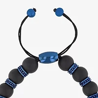 Mens Genuine Black Onyx Beaded Bracelet