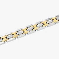 Mens Stainless Steel Solid 8 1/2 Inch Link Bracelet