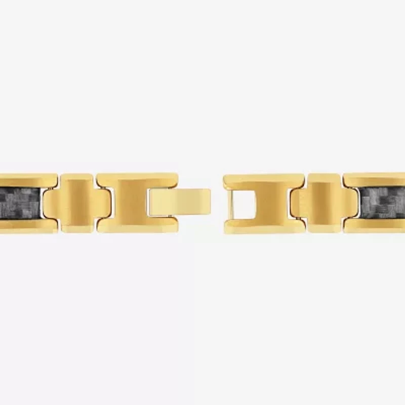 Mens Tungsten Solid 8 1/2 Inch Link Bracelet