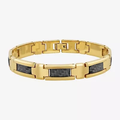 Mens Tungsten Solid 8 1/2 Inch Link Bracelet