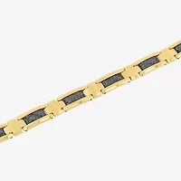 Mens Tungsten Solid 8 1/2 Inch Link Bracelet
