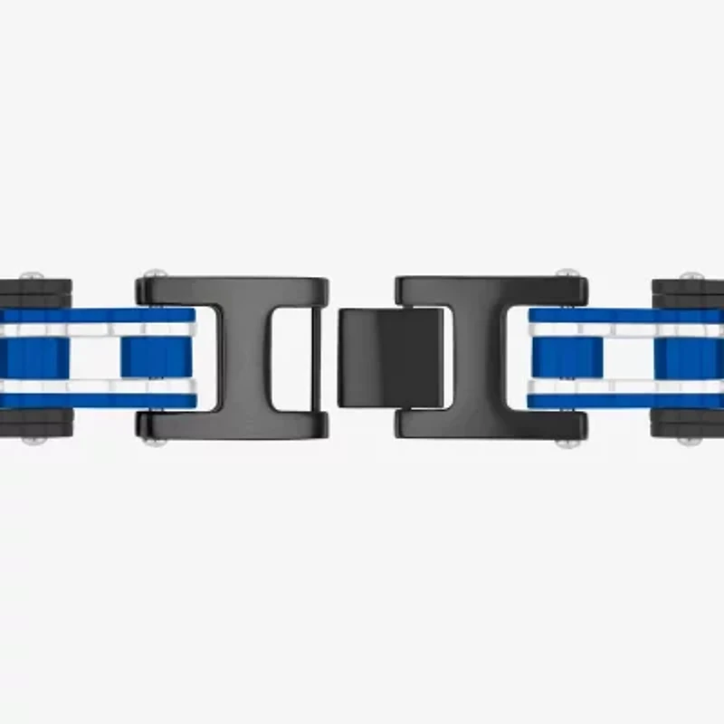 Mens Stainless Steel Solid 8 1/2 Inch Link Bracelet