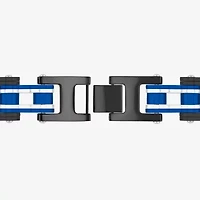 Mens Stainless Steel Solid 8 1/2 Inch Link Bracelet