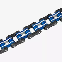 Mens Stainless Steel Solid 8 1/2 Inch Link Bracelet