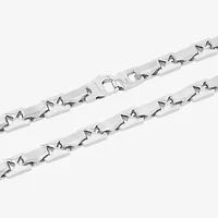 Mens Stainless Steel 24 Inch Link Chain Necklace
