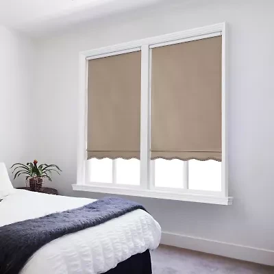 Paige Cut-To-Width Cordless Blackout Fringed Roller Shade