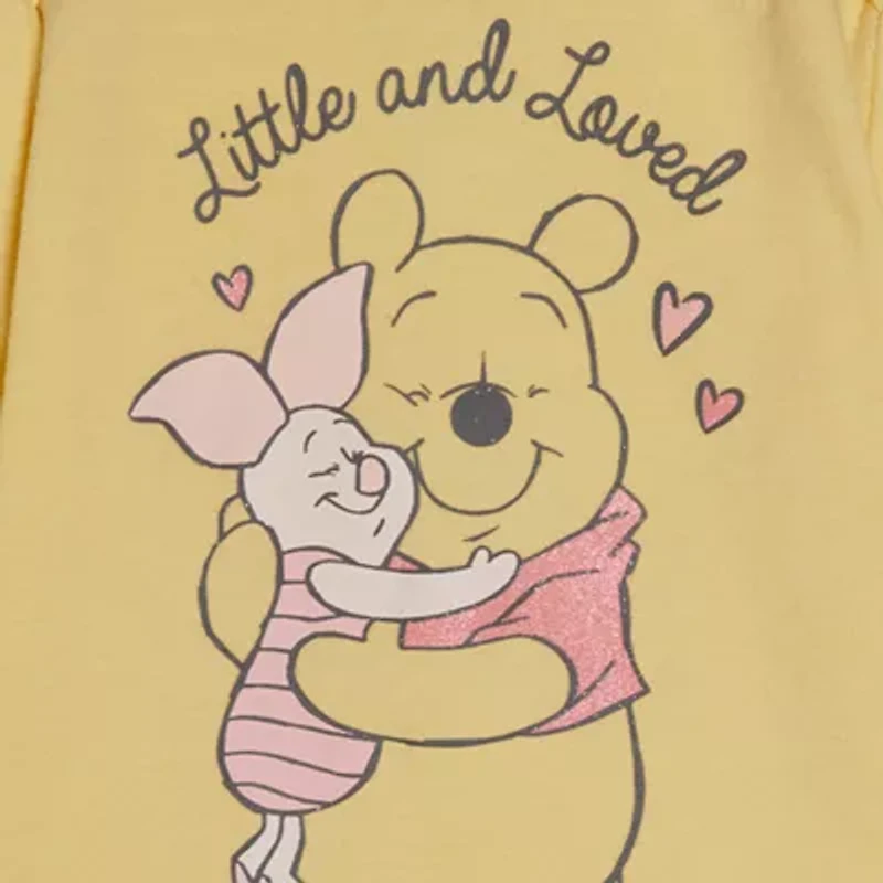Disney Baby Girls Winnie The Pooh Crew Neck Long Sleeve Bodysuit
