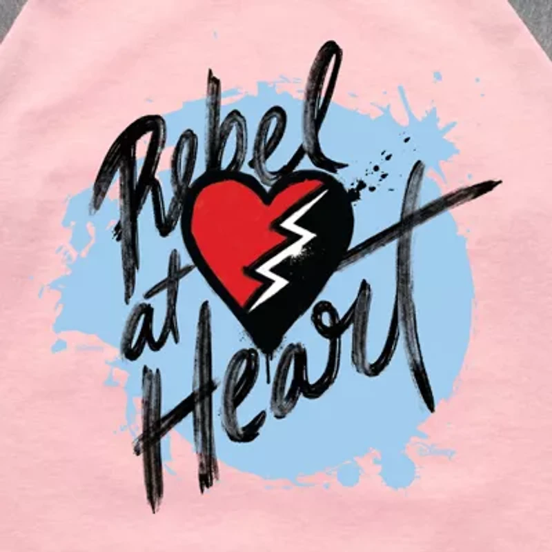 Big Kid Girls Crew Neck 3/4 Sleeve Descendants T-Shirt