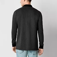 mutual weave Big and Tall Mens Classic Fit Long Sleeve Polo Shirt