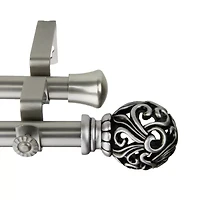 Rod Desyne Adora 13/16" Adjustable Double Curtain