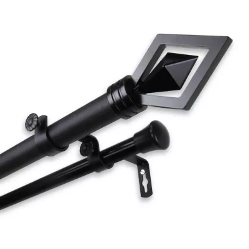 Rod Desyne Lenore 1" Adjustable Double Curtain