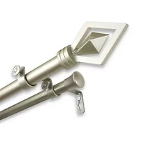 Rod Desyne Lenore 1" Adjustable Double Curtain