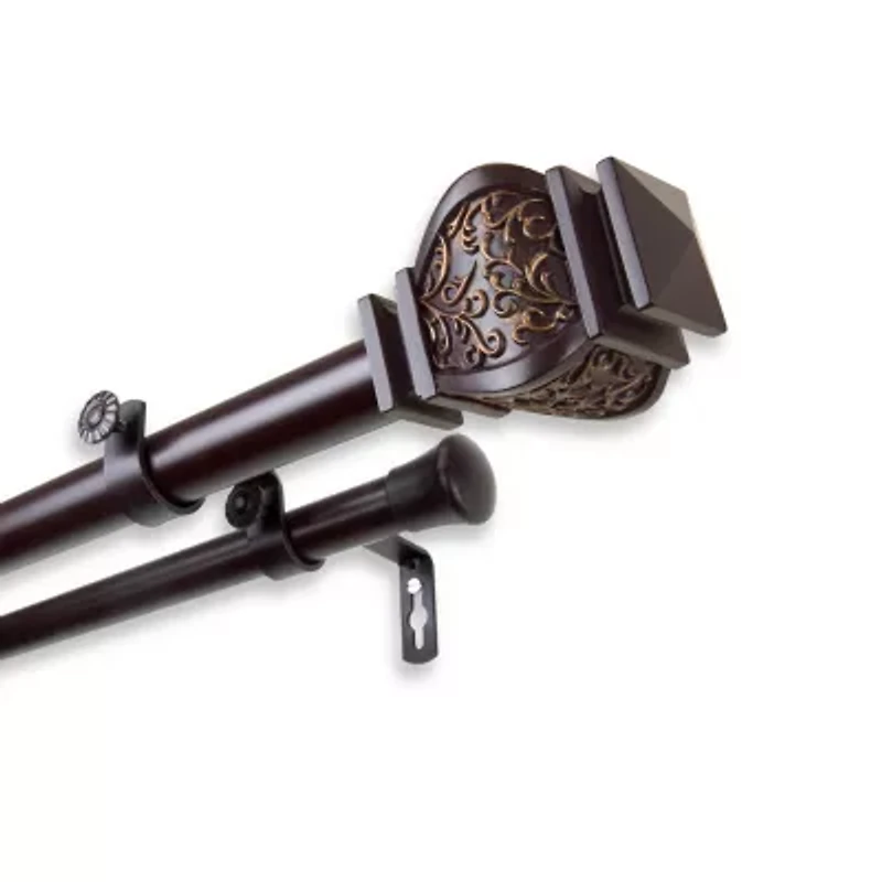 Rod Desyne Margot 1" Adjustable Double Curtain