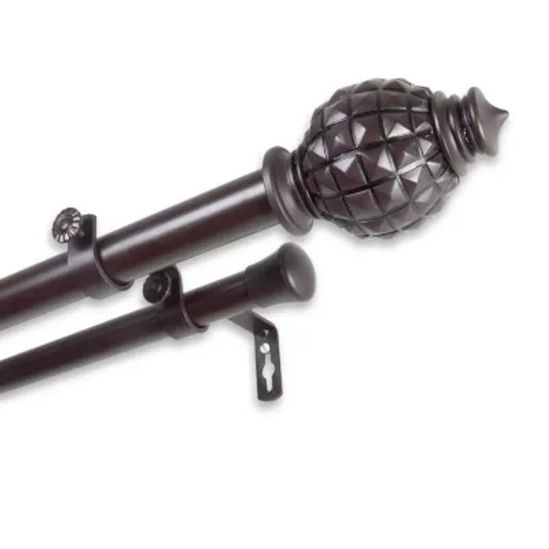Rod Desyne Opal 1" Adjustable Double Curtain