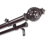 Rod Desyne Opal 1" Adjustable Double Curtain
